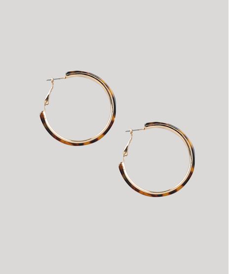Brinco-Feminino-de-Argola-Medio-Tartarugado-Dourado-9533481-Dourado_1