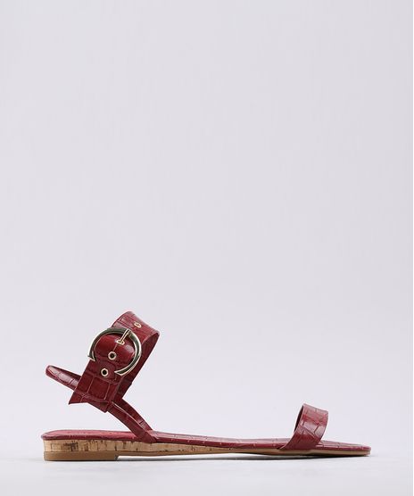 Rasteira-Feminina-Oneself-Croco-Vinho-9627687-Vinho_1