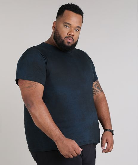 Camiseta-Masculina-Plus-Size-Estampada-Manga-Curta-Gola-Careca-Azul-Escuro-9699530-Azul_Escuro_1