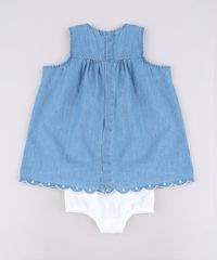 Vestido-Jeans-Infantil-com-Bordado-Sem-Manga---Calcinha-Azul-Claro-9566011-Azul_Claro_2