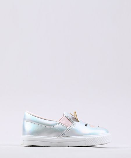 Tenis-Infantil-Slip-On-Unicornio-Holografico-Prateado-9663458-Prateado_1