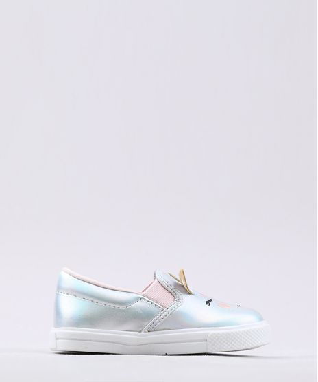 Tenis-Infantil-Slip-On-Unicornio-Holografico-Prateado-9663458-Prateado_1