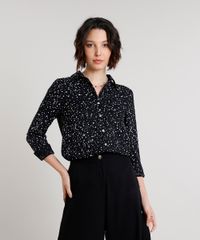 Camisa-Feminina-Estampada-de-Estrelas-Manga-Longa-Preta-9520789-Preto_1