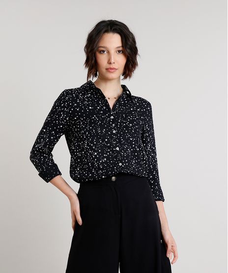 Camisa-Feminina-Estampada-de-Estrelas-Manga-Longa-Preta-9520789-Preto_1
