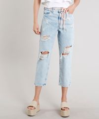 Calca-Jeans-Feminina-Mom-Cropped-Destroyed-com-Cadarco-Neon-Azul-Claro-9662952-Azul_Claro_1