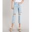 Calca-Jeans-Feminina-Mom-Cropped-Destroyed-com-Cadarco-Neon-Azul-Claro-9662952-Azul_Claro_1