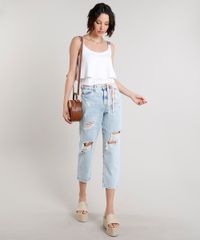 Calca-Jeans-Feminina-Mom-Cropped-Destroyed-com-Cadarco-Neon-Azul-Claro-9662952-Azul_Claro_3