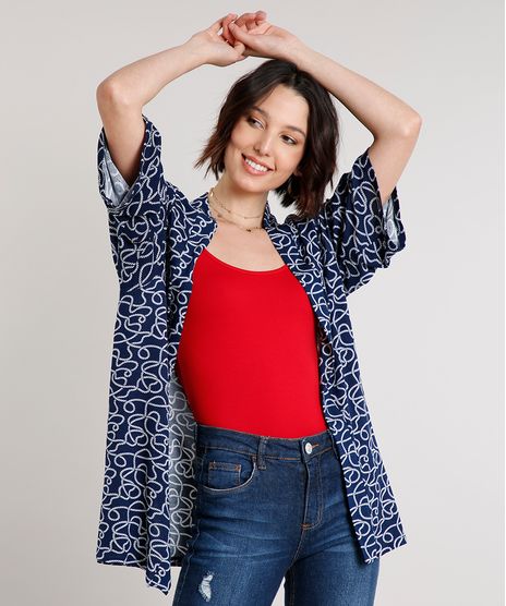 Kimono-Feminino-Estampado-de-Cordas-Manga-Curta-Azul-9609724-Azul_1