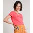 Blusa-Feminina-com-Bordado--Hoy-Voy-Causar--Manga-Curta-Decote-Redondo-Coral-9615385-Coral_1
