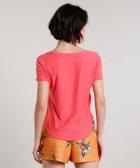 Blusa-Feminina-com-Bordado--Hoy-Voy-Causar--Manga-Curta-Decote-Redondo-Coral-9615385-Coral_2