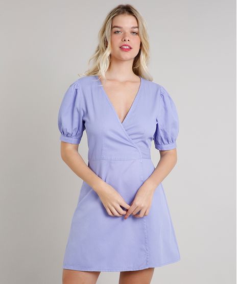 Vestido-Feminino-Mindset-Curto-Envelope-Manga-Bufante-Lilas-9734176-Lilas_1