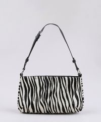Bolsa-Feminina-Mindset-Baguete-Media-Estampada-Animal-Print-com-Pelo-em-Couro-Off-White-9725333-Off_White_1