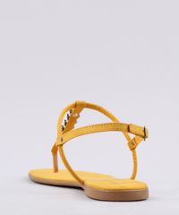 Rasteira-Feminina-Oneself-em-Suede-com-Aviamento-Geometrico-Mostarda-9535130-Mostarda_3