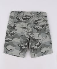 Bermuda-de-Sarja-Infantil-Estampada-Camuflada-com-Cordao-e-Bolsos--Verde-Militar-9642421-Verde_Militar_2