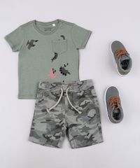 Bermuda-de-Sarja-Infantil-Estampada-Camuflada-com-Cordao-e-Bolsos--Verde-Militar-9642421-Verde_Militar_3