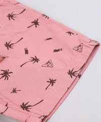 Bermuda-de-Sarja-Infantil-Estampada-de-Coqueiros-com-Cordao-e-Bolsos--Rosa-Escuro-9644515-Rosa_Escuro_4