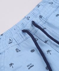 Bermuda-de-Sarja-Infantil-Estampada-de-Praia-com-Cordao-e-Bolsos--Azul-9644514-Azul_5