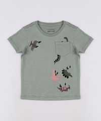 Camiseta-Infantil-Dinossauros-com-Bolso-Manga-Curta-Verde-Militar-9660202-Verde_Militar_1