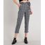 Calca-Feminina-Clochard-Estampada-Xadrez-com-Faixa-de-Amarrar-Cinza-Mescla-9426000-Cinza_Mescla_1