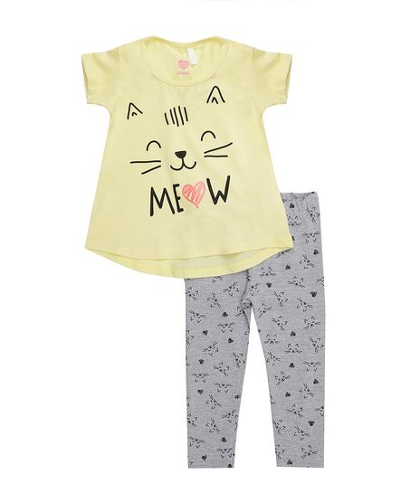 Conjunto-de-Blusa-Amarela---Calca-Legging-Cinza-Mescla-8557015-Cinza_Mescla_1