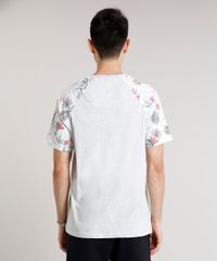 Camiseta-Masculina-Raglan-com-Estampa-Floral-Manga-Curta-Gola-Careca-Cinza-Mescla-Claro-9636469-Cinza_Mescla_Claro_2