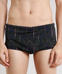 Sunga-Masculina-Estampada-de-Coqueiros--Preta-9673671-Preto_1