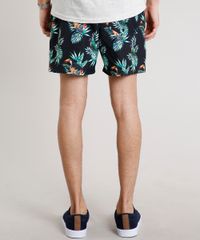 Short-Masculino-Estampado-Tropical-com-Bolsos--Preto-9600663-Preto_4