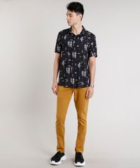 Camisa-Masculina-Estampada-de-Esqueletos-Mexicanos-Manga-Curta-Preta-9592900-Preto_3