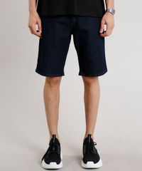 Bermuda-Jeans-Masculina-Slim-com-Bolsos-Azul-Escuro-9594235-Azul_Escuro_1