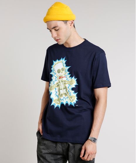Camiseta-Masculina-Bart-Simpson-Brilha-no-Escuro-Manga-Curta-Gola-Careca-Azul-Marinho-9607135-Azul_Marinho_1