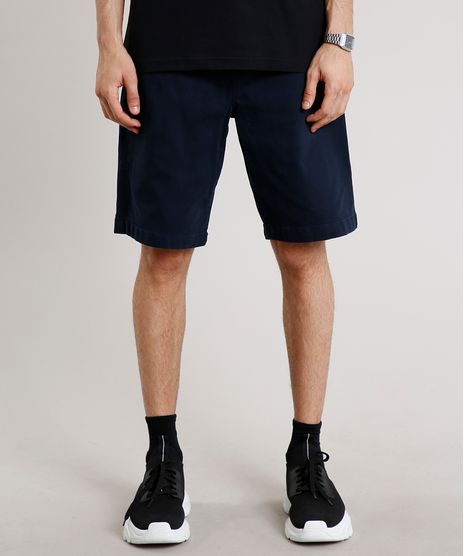Bermuda-de-Sarja-Masculina-Relaxed-com-Cordao-Azul-Marinho-9595439-Azul_Marinho_1