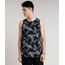Regata-Masculina-Estampada-de-Folhagem-Gola-Careca-Preta-9607781-Preto_1