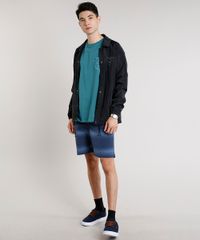 Camiseta-Masculina-com-Bolso-Estampado-de-Tubarao-Manga-Curta-Gola-Careca-Verde-9636213-Verde_3