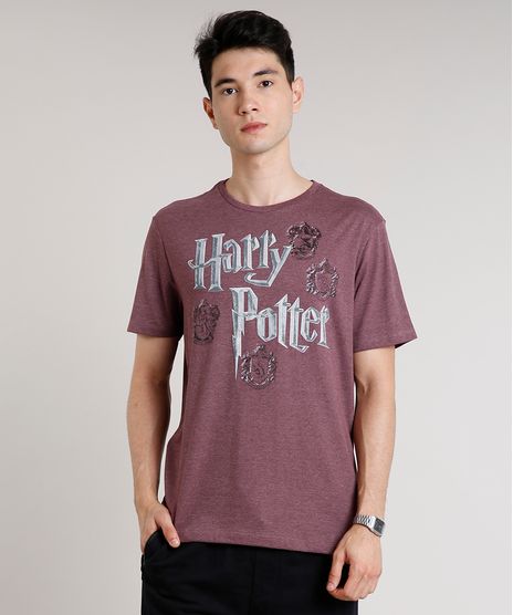 Camiseta-Masculina-Harry-Potter-Manga-Curta-Gola-Careca-Vinho-9687491-Vinho_1