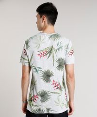Camiseta-Masculina-Estampada-de-Folhagem-com-Bolso-Manga-Curta-Gola-Careca-Cinza-Mescla-Claro-9648954-Cinza_Mescla_Claro_2