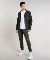 Calca-Masculina-Relaxed-Cargo-Estampada-Camuflada-em-Moletom--Verde-Militar-9629351-Verde_Militar_3