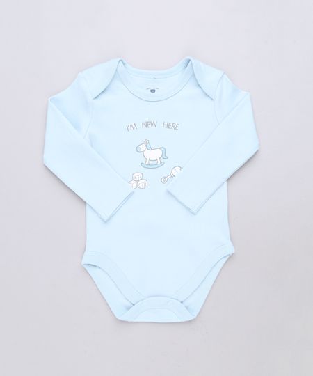 Body-Infantil--I-m-New-Here--Manga-Longa-Azul-Claro-9584556-Azul_Claro_1