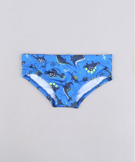 Sunga-Infantil-Estampada-de-Dinossauros-com-Protecao-UV50--Azul-9655362-Azul_1
