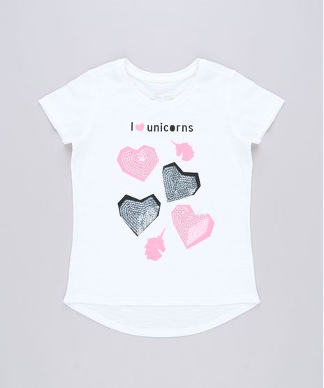 Blusa-Infantil--I-Love-Unicorns--com-Paetes-Manga-Curta-Off-White-9680223-Off_White_1