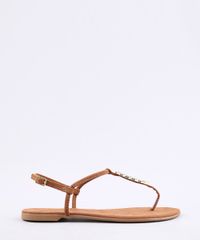 Rasteira-Feminina-Oneself-em-Suede-com-Aviamento-Geometrico-Caramelo-9685247-Caramelo_1
