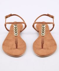 Rasteira-Feminina-Oneself-em-Suede-com-Aviamento-Geometrico-Caramelo-9685247-Caramelo_4