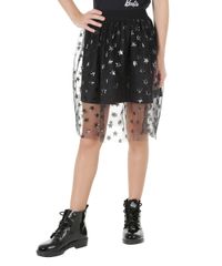 Saia-em-Tule-Estampada-de-Estrelas-Preta-8541563-Preto_1