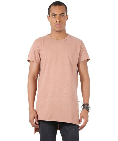 Camiseta-Longa-com-Recortes-Marrom-Claro-8524890-Marrom_Claro_1
