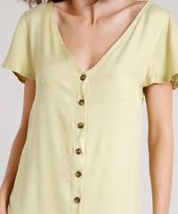Vestido-Feminino-Curto-com-Babado-e-Botoes-Manga-Curta-Verde-Claro-9646859-Verde_Claro_4