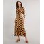 Vestido-Chemise-Feminino-Midi-Estampado-de-Poa-Manga-3-4-Caramelo-9617834-Caramelo_1