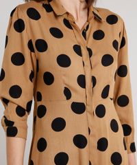 Vestido-Chemise-Feminino-Midi-Estampado-de-Poa-Manga-3-4-Caramelo-9617834-Caramelo_4