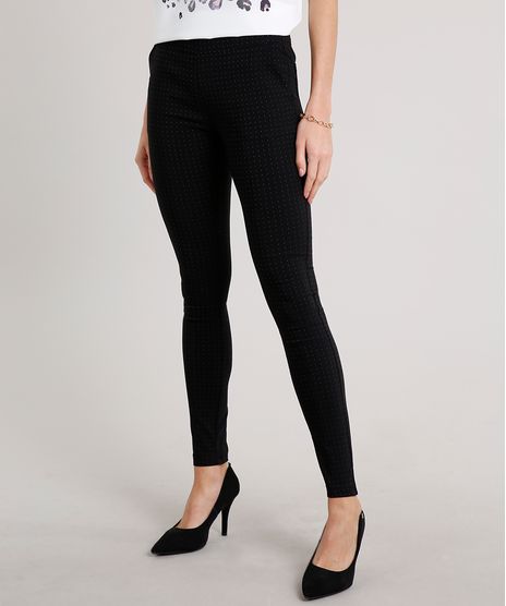 Calca-Legging-Feminina-Estampada-Mini-Print-de-Poa-Preta-9342542-Preto_1