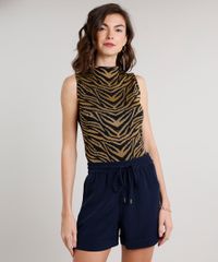 Regata-Feminina-em-Trico-Estampada-Animal-Print-Gola-Alta-Preto-9620898-Preto_1