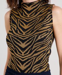 Regata-Feminina-em-Trico-Estampada-Animal-Print-Gola-Alta-Preto-9620898-Preto_4