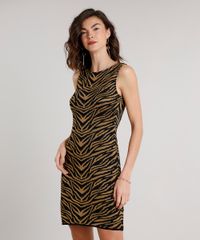 Vestido-Feminino-Curto-em-Trico-Estampado-Animal-Print-Sem-Manga-Caramelo-9620899-Caramelo_1